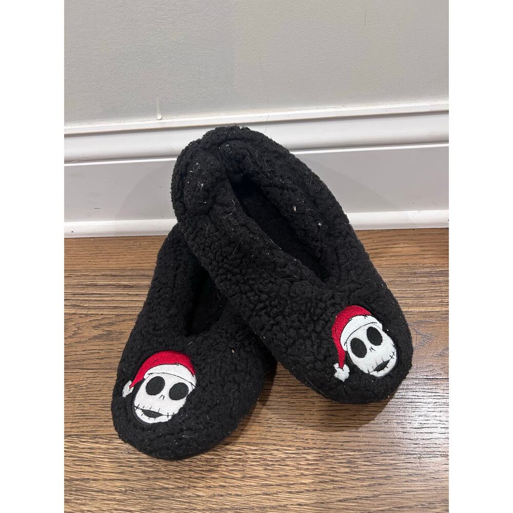 Disney Nightmare Before Christmas Jack Skellington Fuzzy Babba Slipper Socks